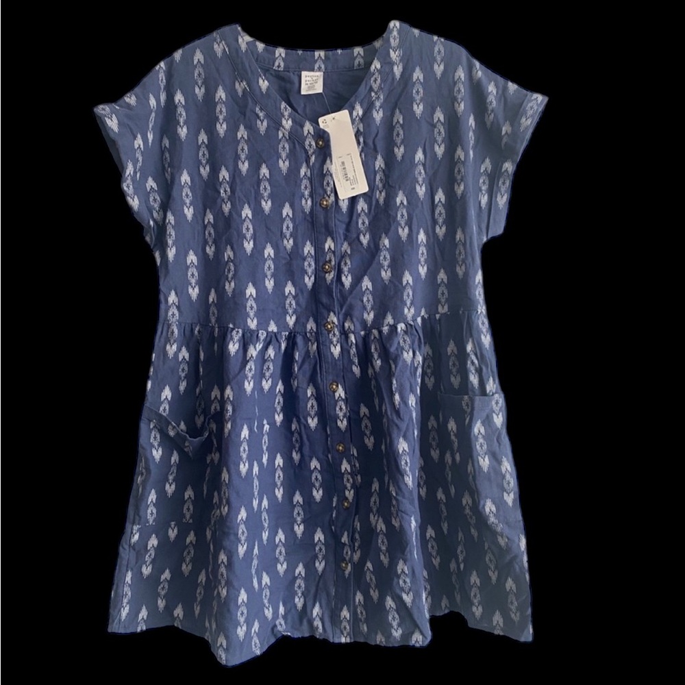 55% Linen 45% Rayon peyton & parker Mommy & Me Maternity Blouse
 Size M 10/12